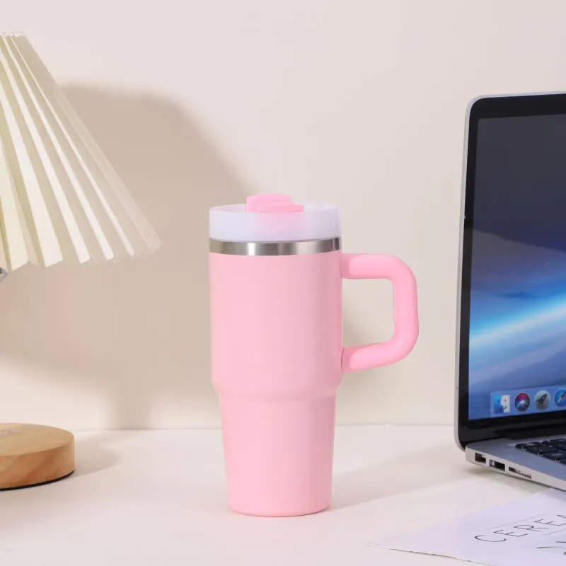 14oz Vacuum Insulated Car Mug with Handle 5