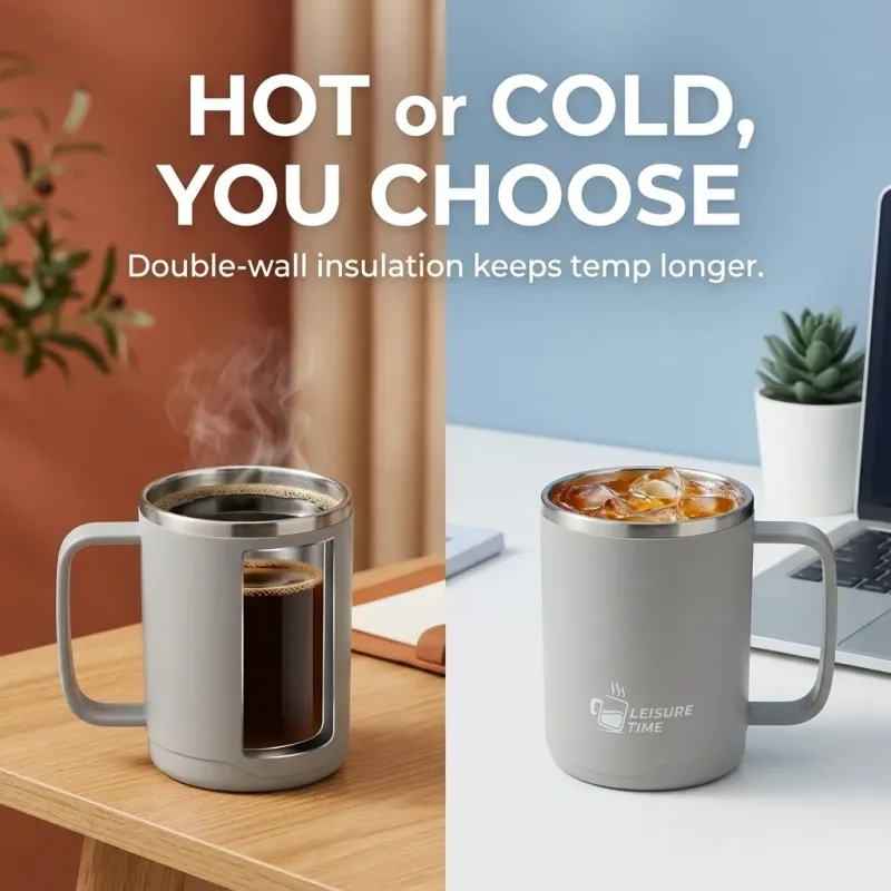 Insulated Coffee Mug with Handle 4