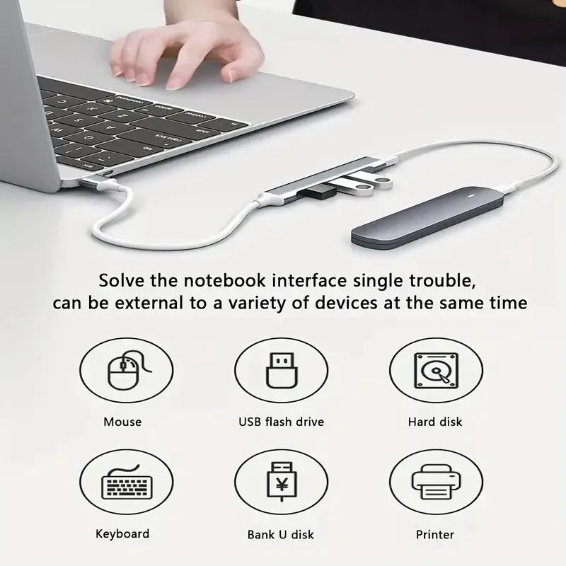 4-Port USB-C Hub & Charging Station 4
