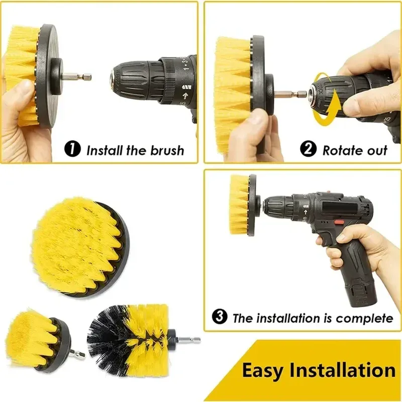 Drill Brush Power Scrubber Set 3-Piece 2