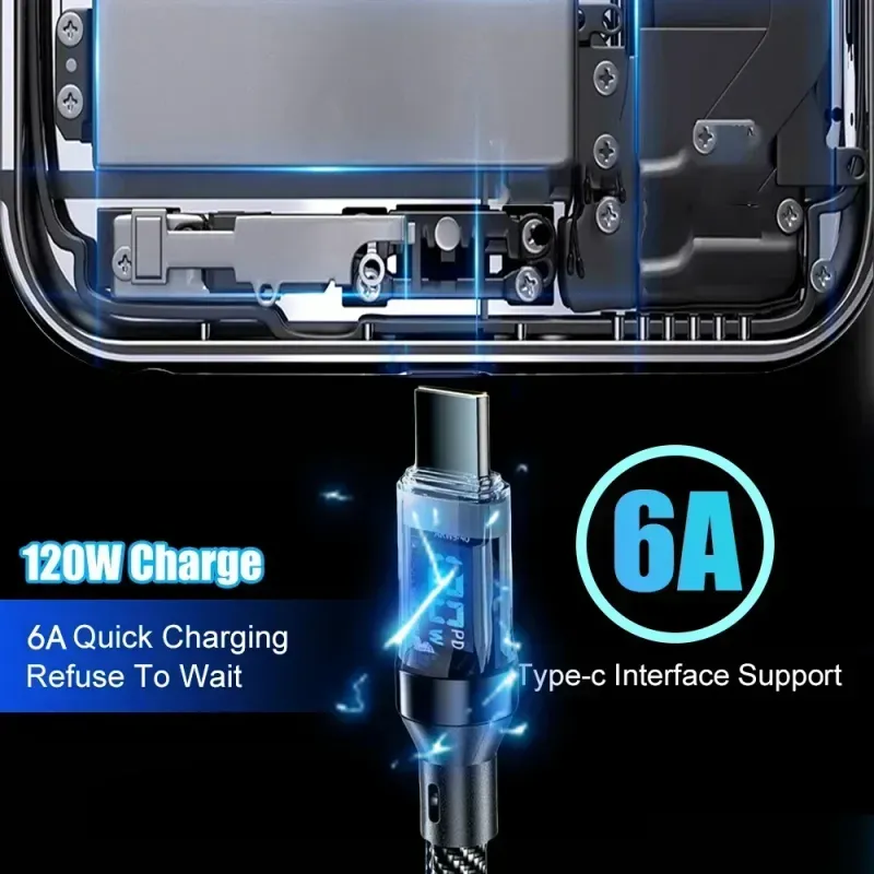 120W Dual USB C Fast Charging Cable 3