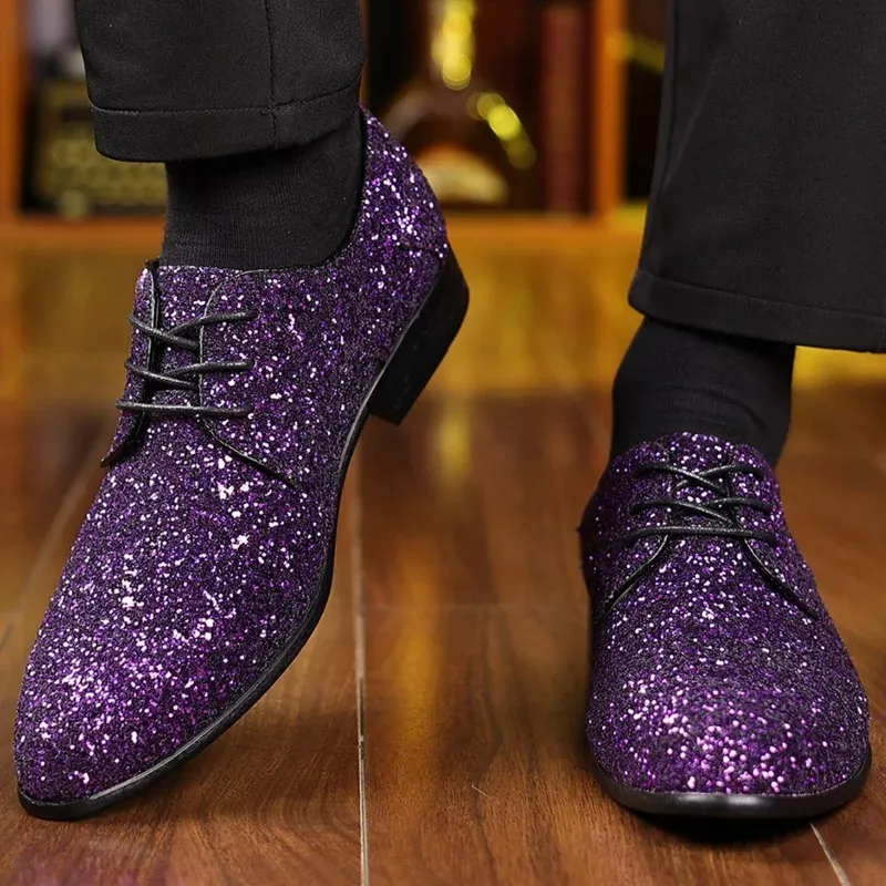 Luxury Sequin Oxford Wedding Shoes 6
