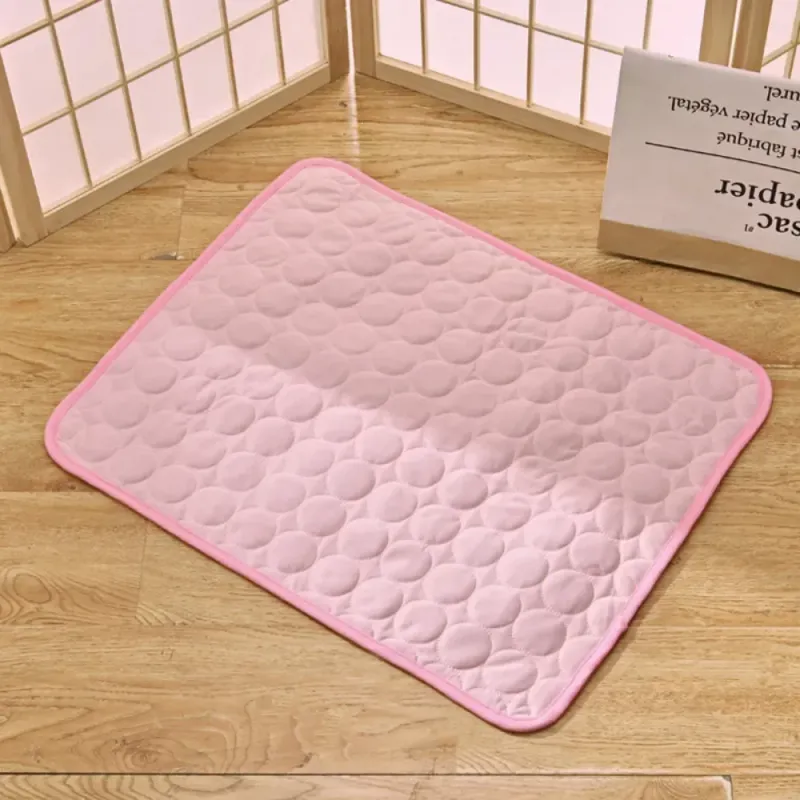 Pet Cooling Pad - Self-Cooling Ice Silk Bed 5