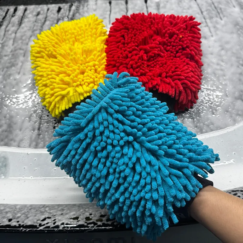 Chenille Double Sided Car Wash Mitt 4
