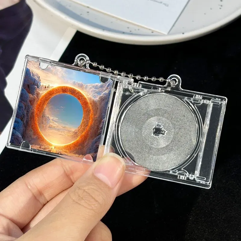 Transparent CD Keychains for DIY Decor 3