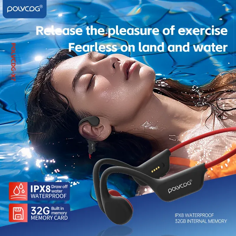 POLVCDG Bone Conduction Headset IPX8 32GB 3