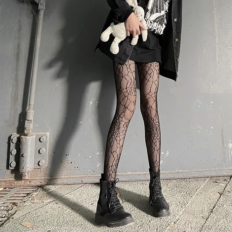 Black Spider Web Fishnet Pantyhose 2