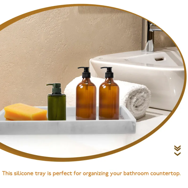 Silicone Vanity Tray Counter Organizer 5