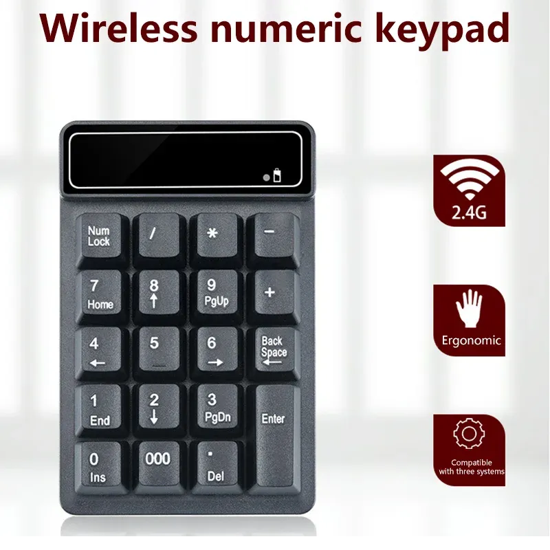 Mini Wireless Numeric Keypad 19 Keys 1
