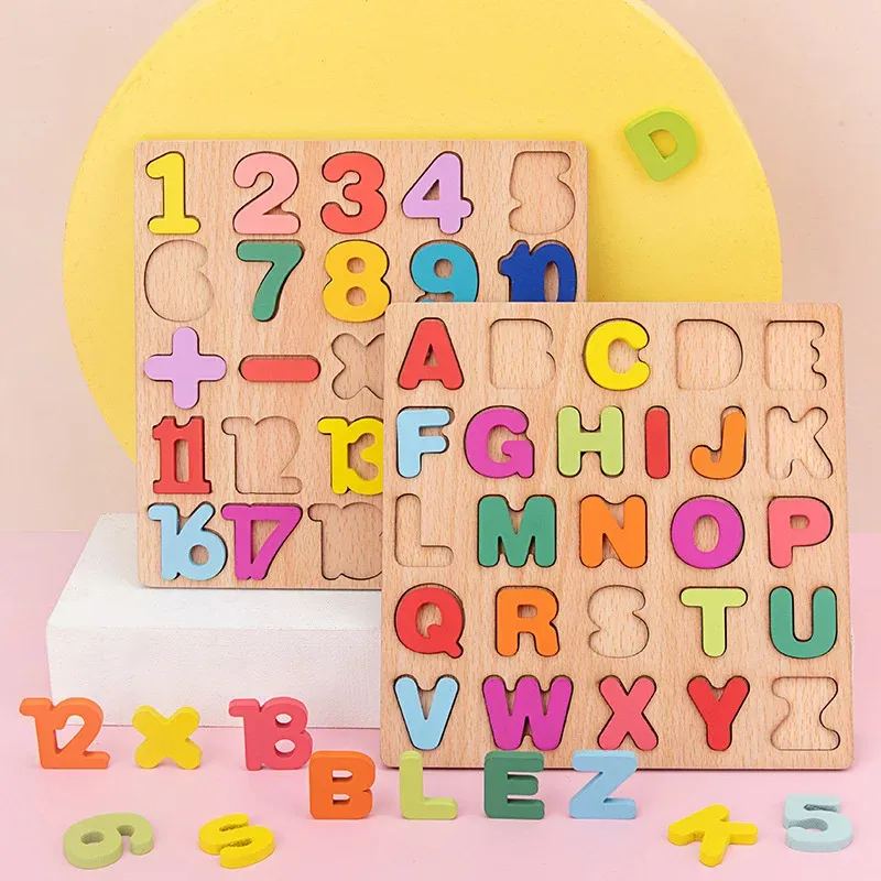Wooden Alphabet & Shape Puzzle Board 5
