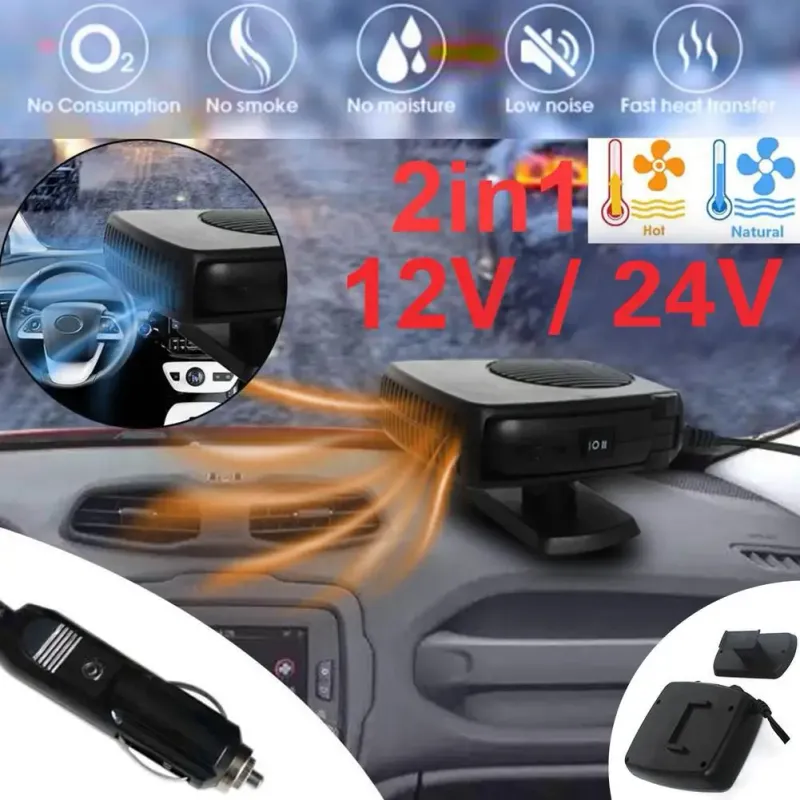 Portable 12V/24V Car Heater Fan Defroster 2