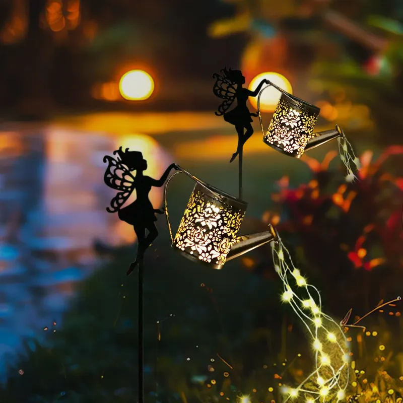 Solar Watering Can Fairy Lights 4