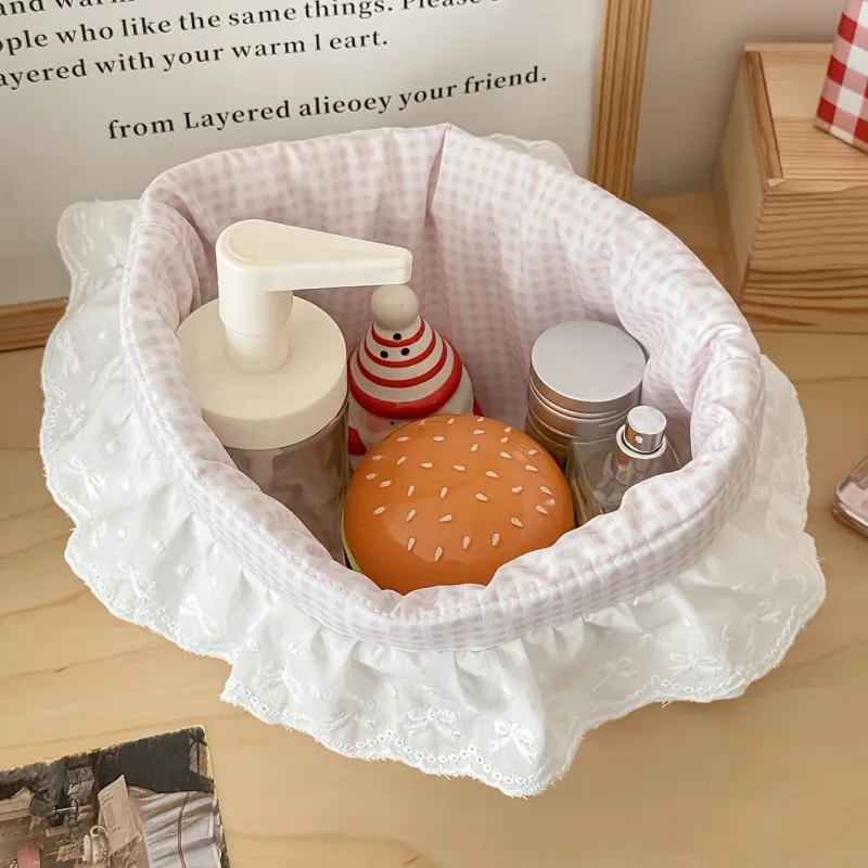 Scalloped Storage Basket Organizer 2