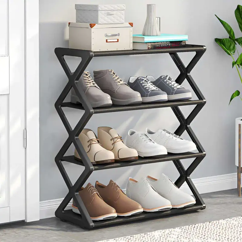 4-Tier X-Type Shoe Storage Rack 3