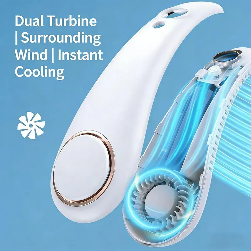 Portable Bladeless Neck Fan USB Rechargeable 1