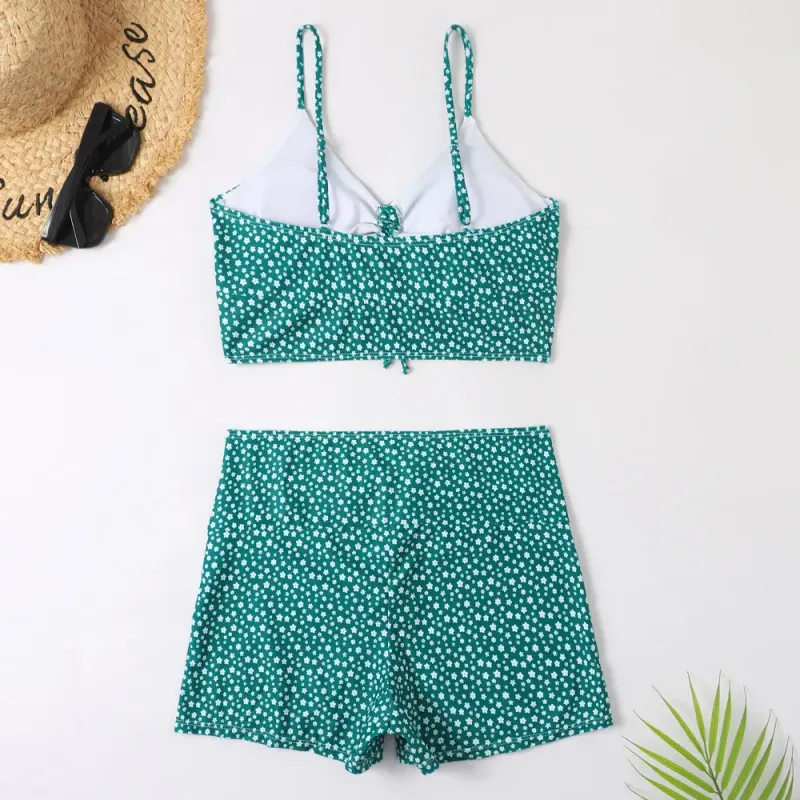 Floral High Waist Push Up Bikini 5