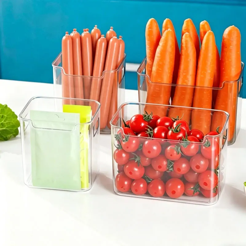 Clear Stackable Freezer Organizer Bins 2