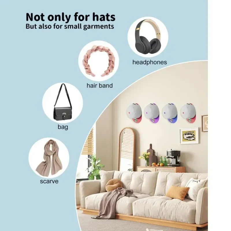8pcs Adhesive Hat Hooks 2