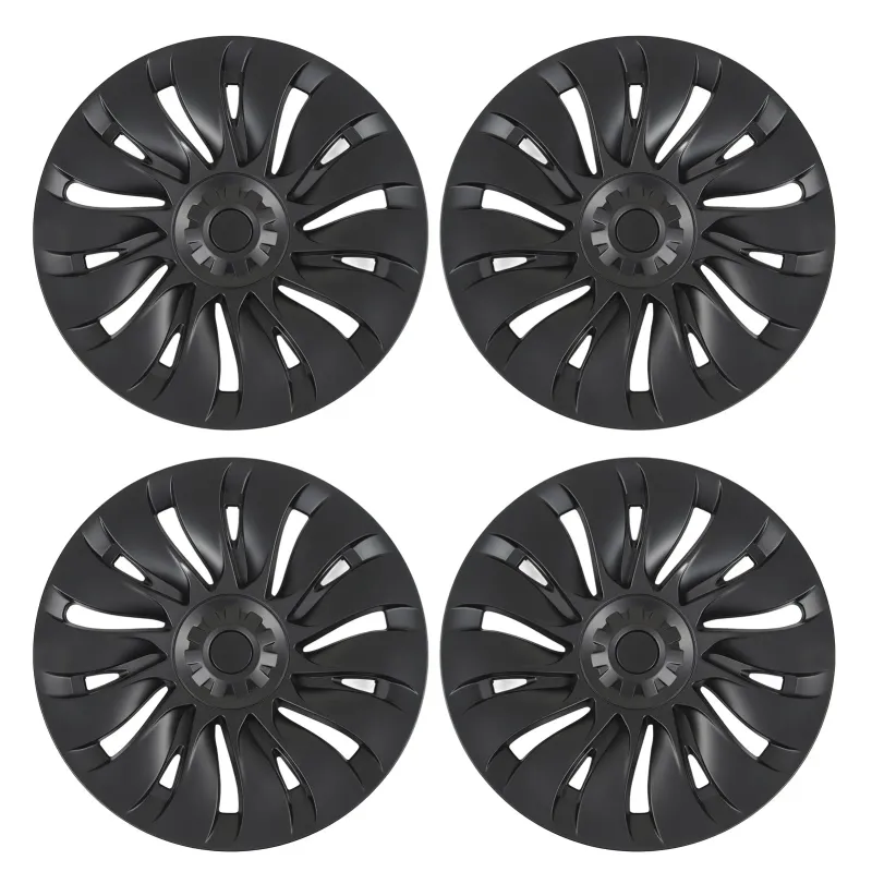 Tesla Model Y 19" Matte Black Hub Caps 5