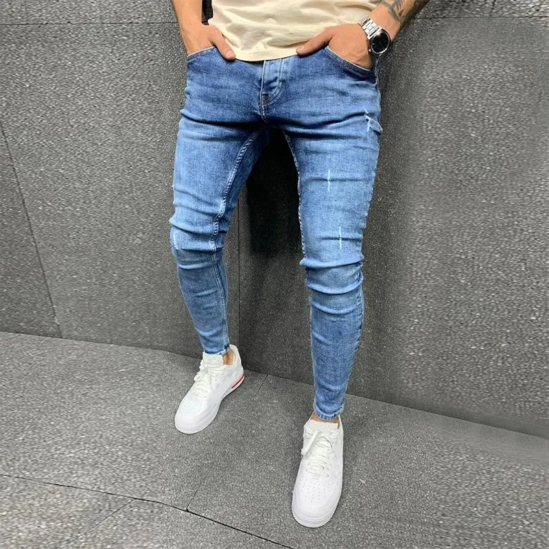 Men's Black Skinny Jogger Jeans 5