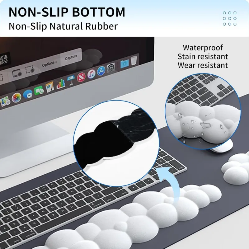 Ergonomic Keyboard & Mouse Wrist Rest Set 3