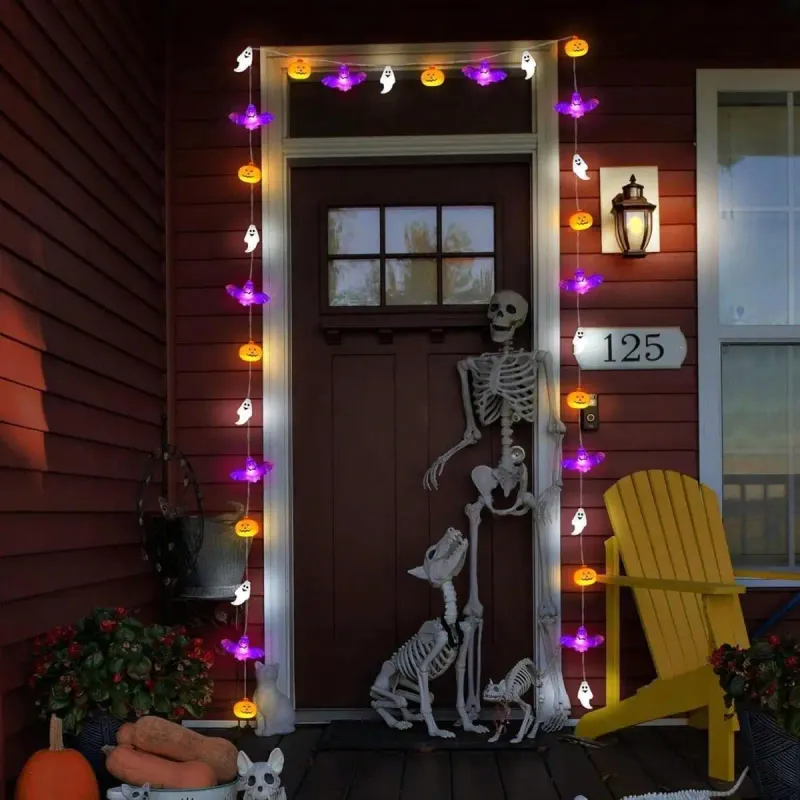 Halloween LED String Lights Pumpkin Bat Ghost 6