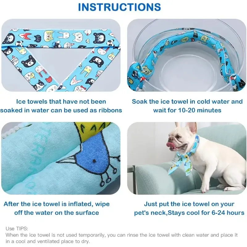 Cartoon Pet Ice Scarf Cooling Wrap 5