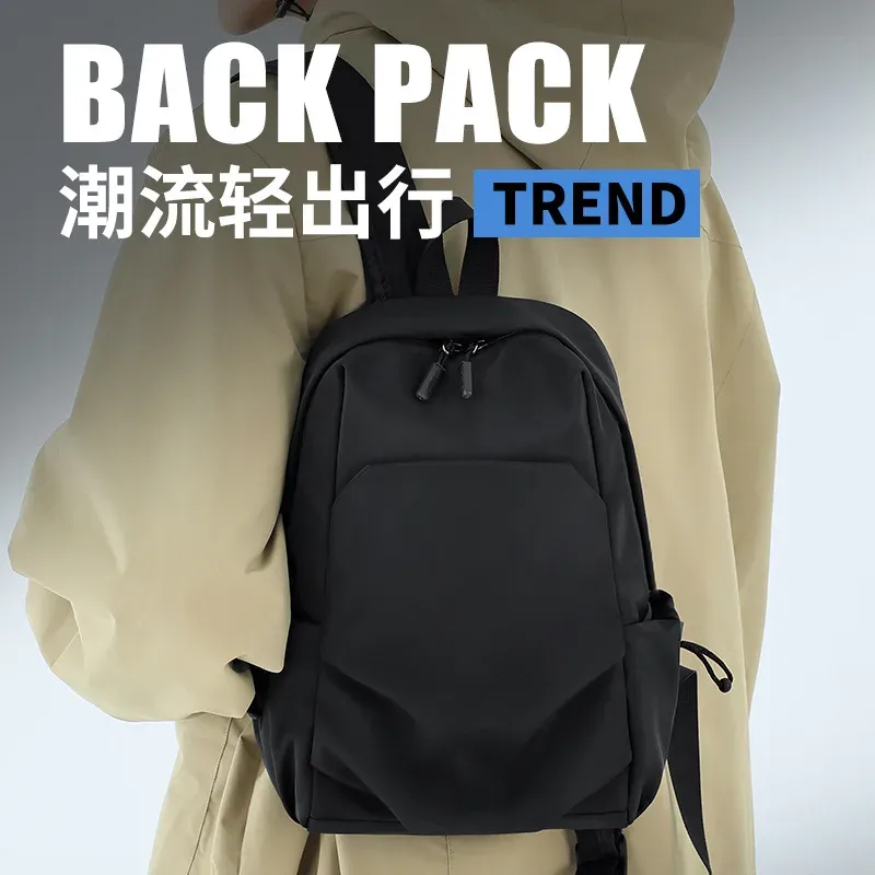 Mini Black Canvas Travel Backpack 4