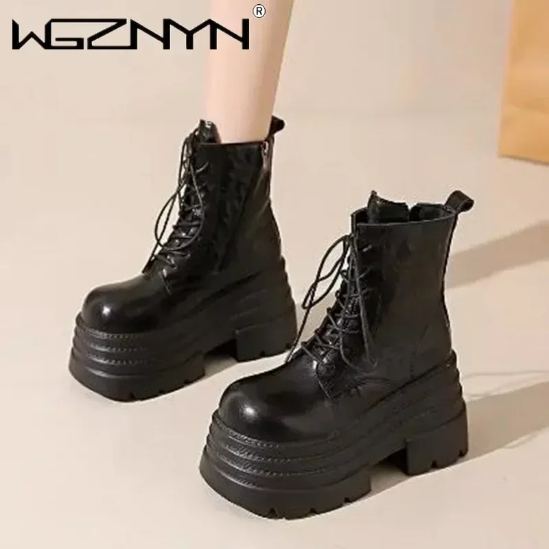 Gothic Platform Combat Ankle Boots 5