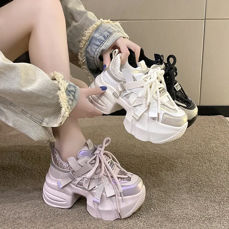Chunky Platform Bling Sneakers 6