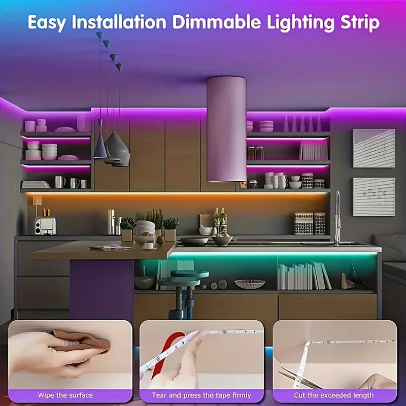 RGB LED Strip Lights with APP & Music Sync 3