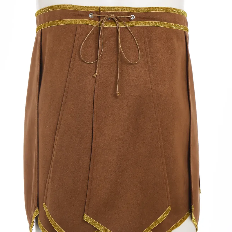 Roman Gladiator Faux Suede Belt Skirt 4