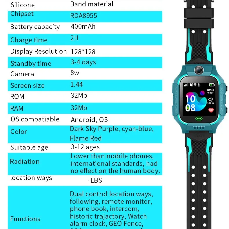 Kids Smart Watch with SOS Call & GPS 6