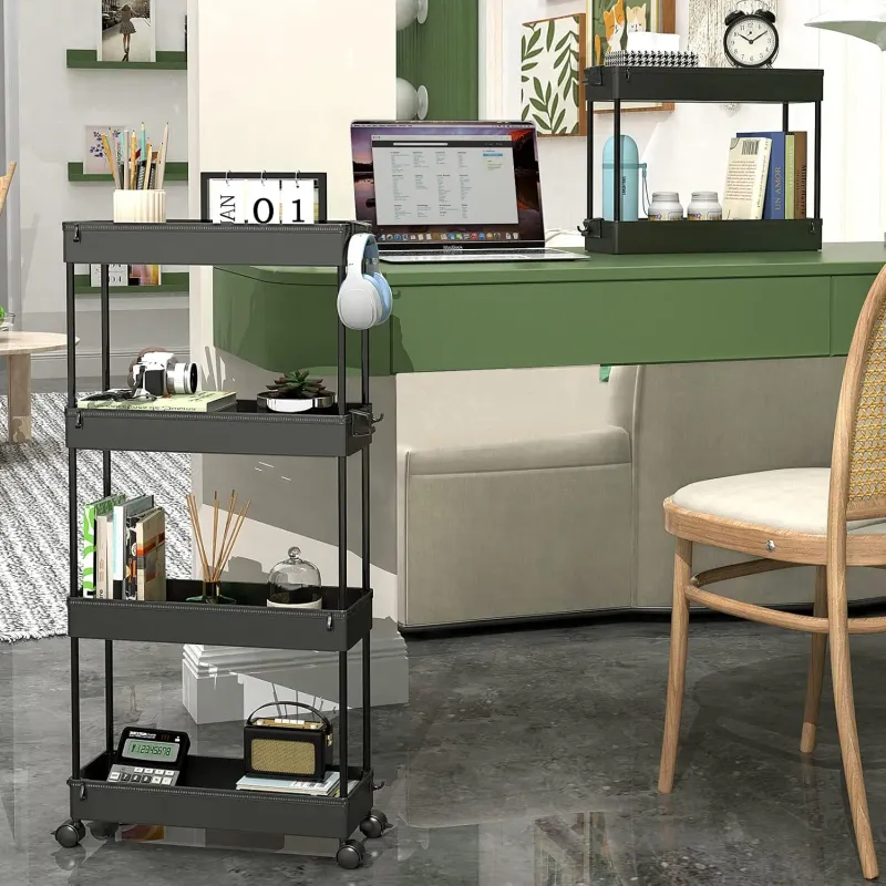 SPACEKEEPER Slim Rolling Storage Cart 6