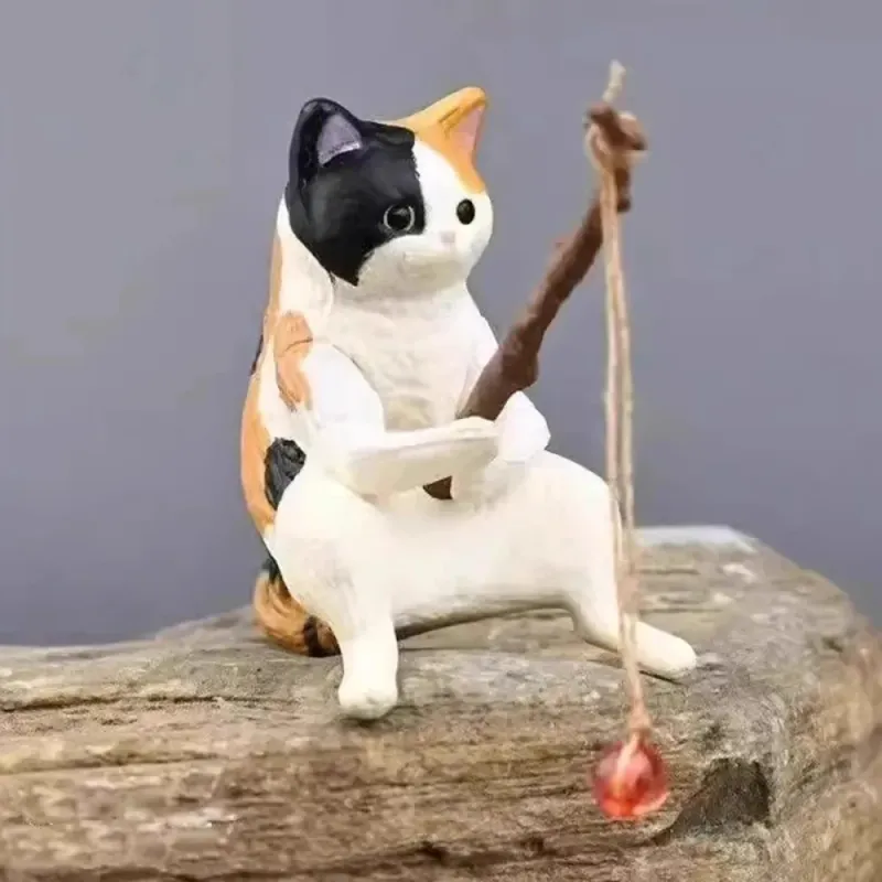 Fishing Cat Fish Tank Ornament 6