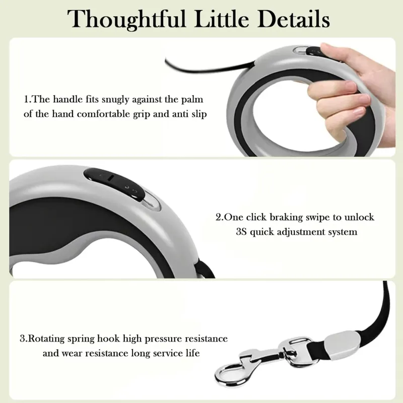 Heavy-Duty Retractable Dog Lead 6