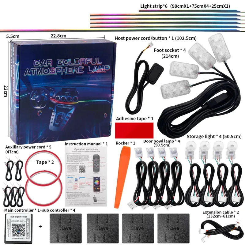 18-in-1 Car Ambient LED Lighting Kit 2