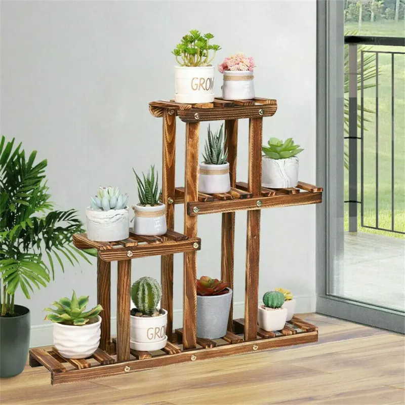 6-Tier Wood Plant Stand 2