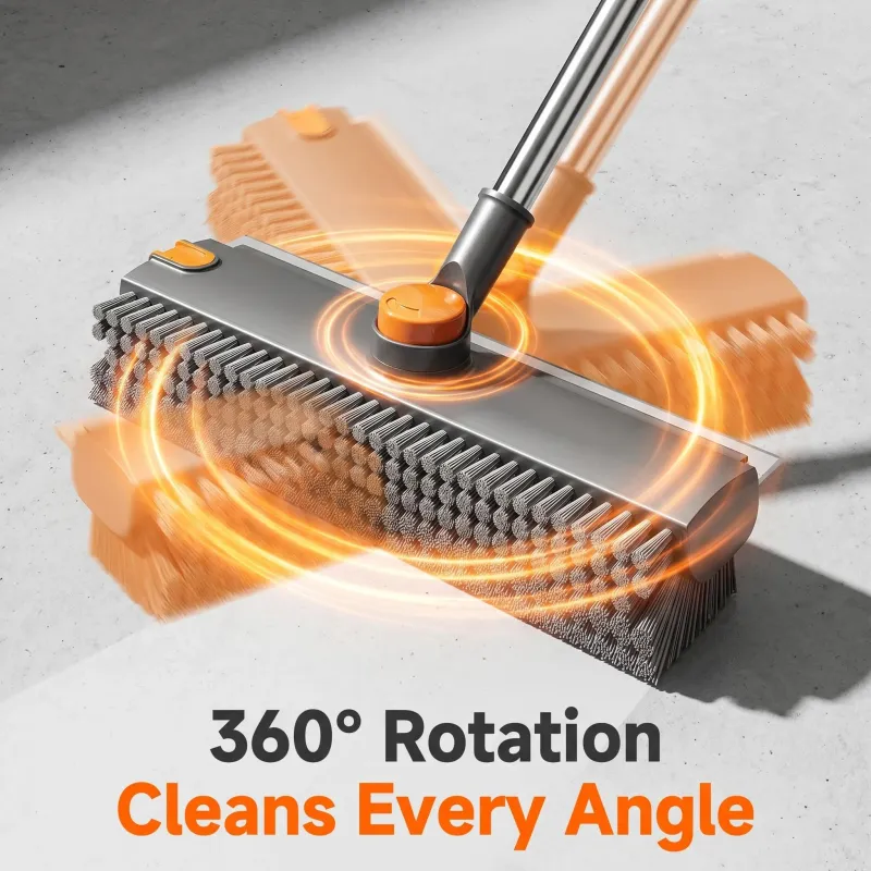 360° Rotating Floor Scrub Brush with Squeegee 3
