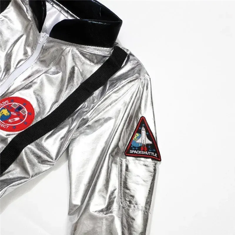 Kids Silver Astronaut Costume 4