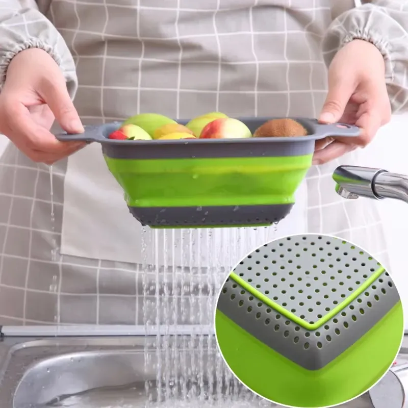 Foldable Silicone Colander Basket 4