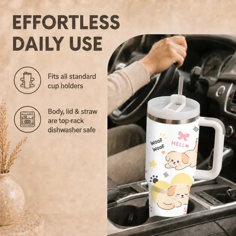Cat-Themed Insulated Tumbler 40oz 4