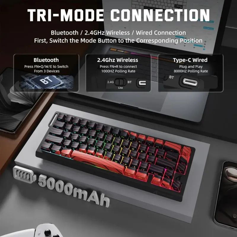 ATTACK SHARK X68 PRO HE Wireless Keyboard 4