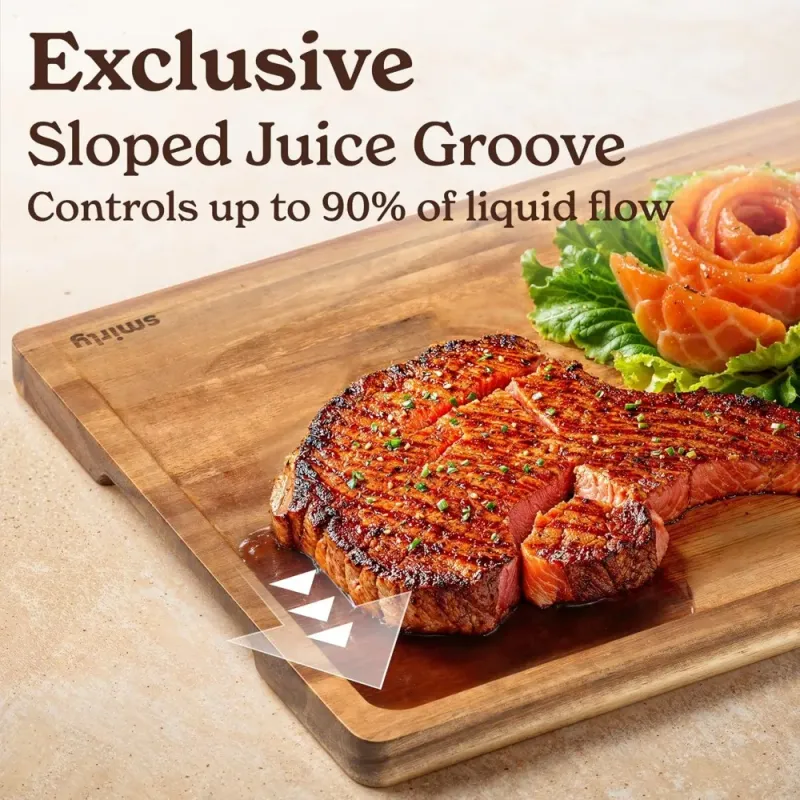Bamboo Cutting Board Set with Holder 4