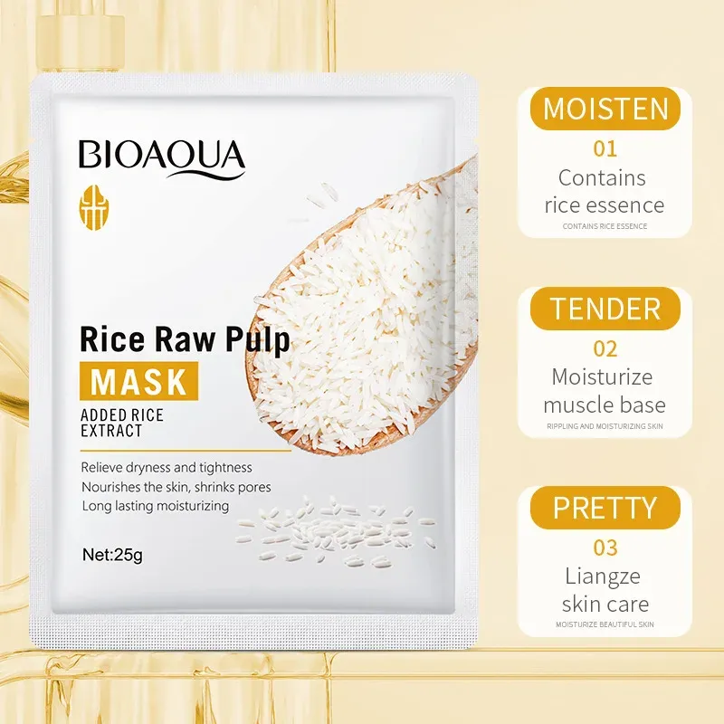 BIOAQUA Rice Raw Pulp Facial Masks 2