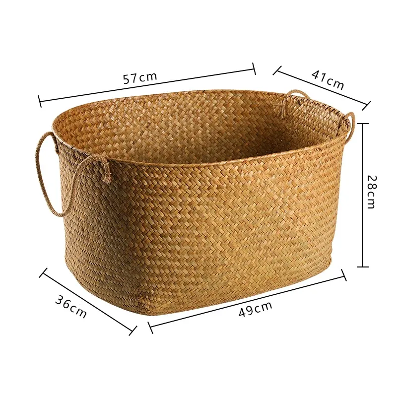 Foldable Rush Storage Basket Organizer 2