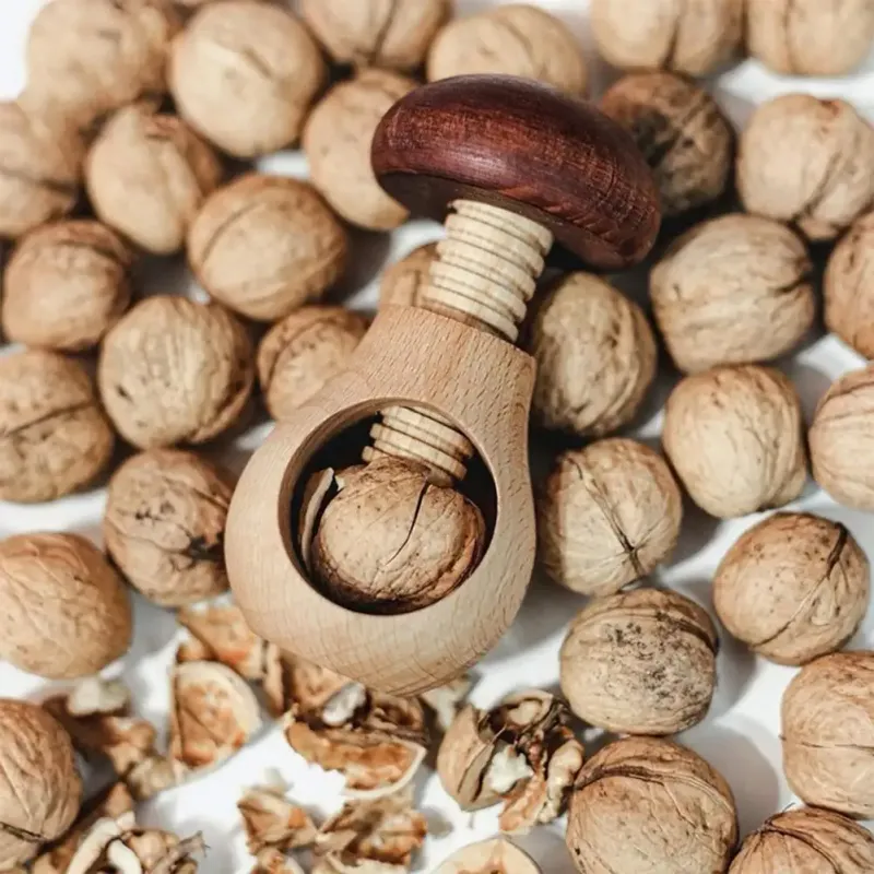 Mushroom-Shaped Wooden Nutcracker 3