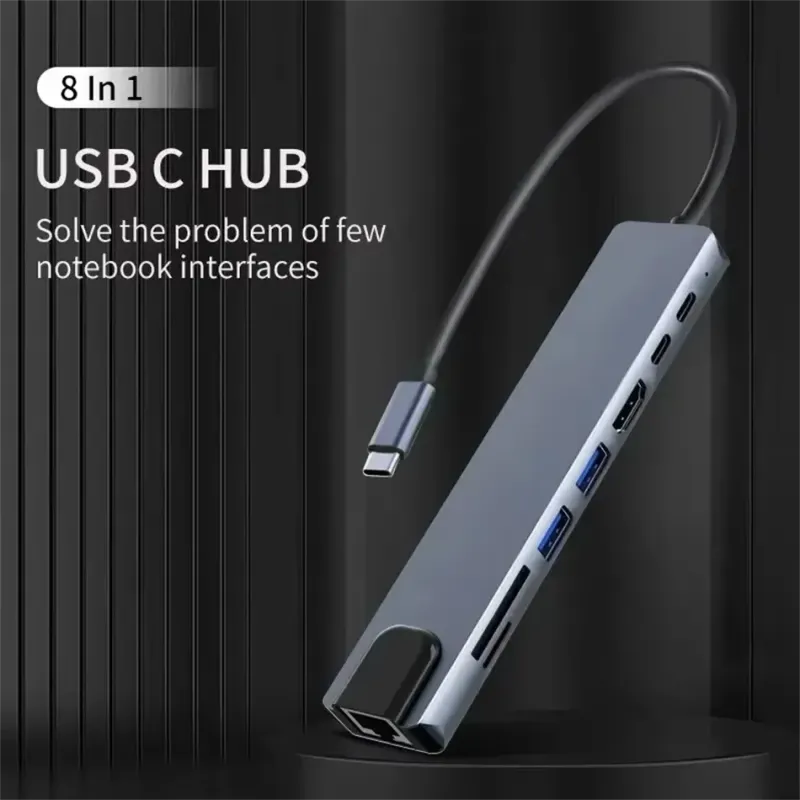 8-in-1 USB C Hub Docking Station 1