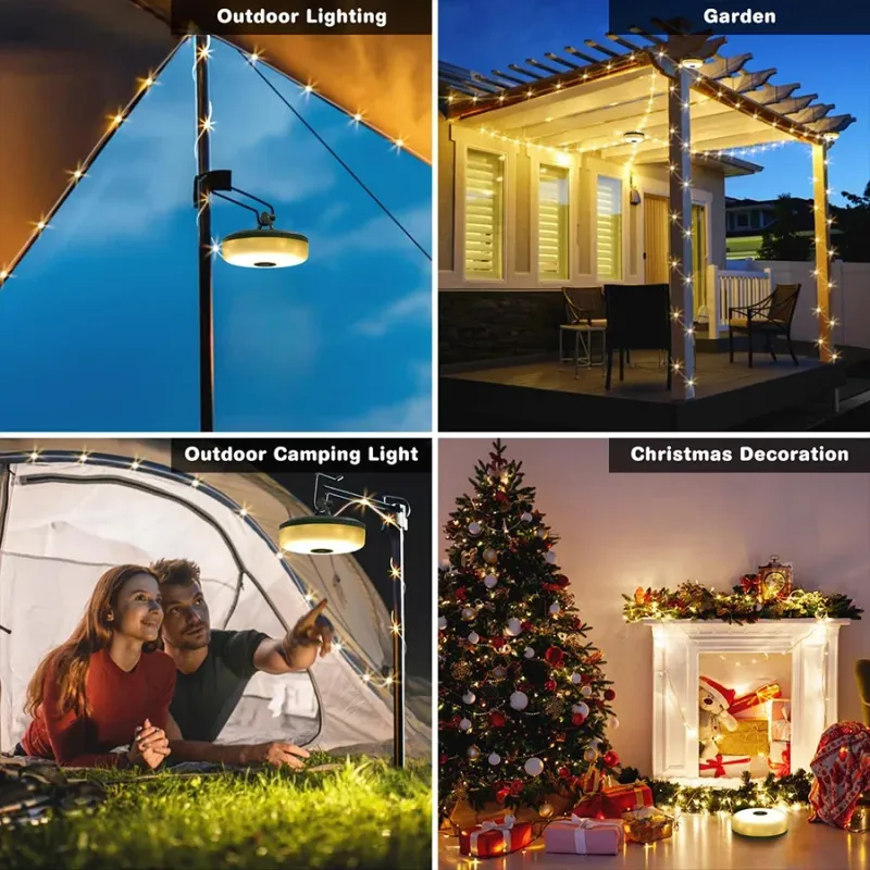10M Solar RGB Camping String Lights 6