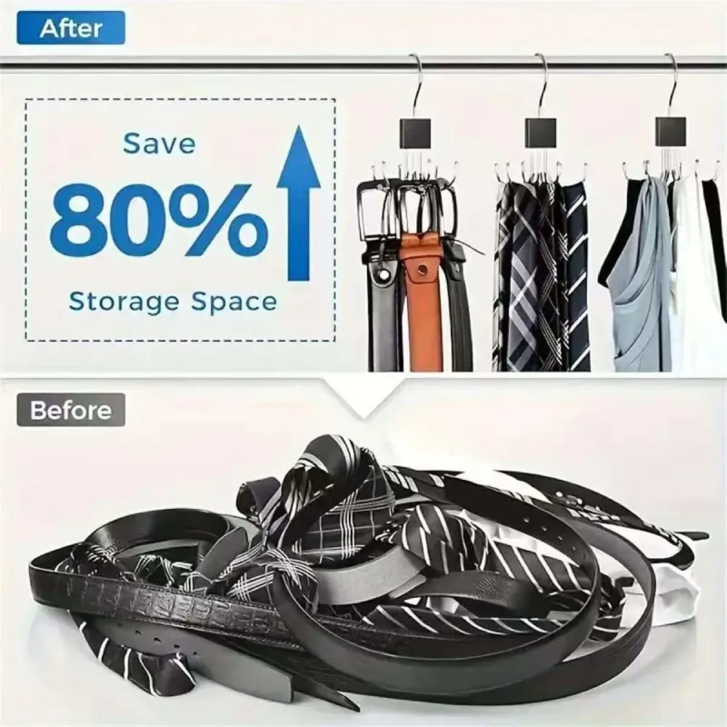 360° Rotatable Belt Hanger Organizer 4